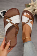 Criss Cross Flat Slippers