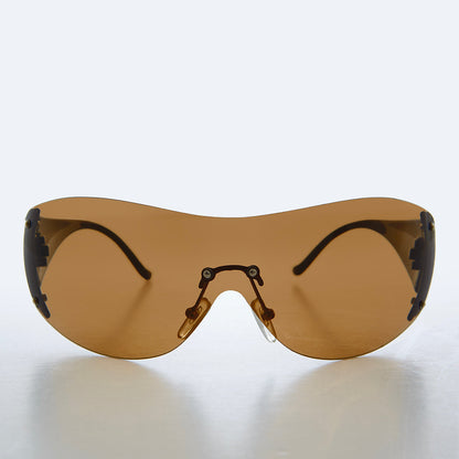 Oversized Round Insect Vintage Sunglasses - Glitz