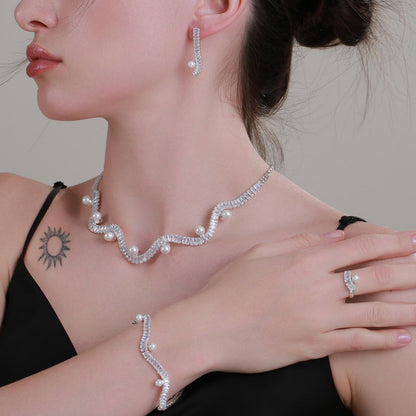 Sparkling Rhinestone 3-Piece Jewelry Set (MAC314)