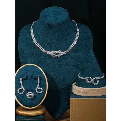 Sparkling Rhinestone 3-Piece Jewelry Set (MAC314)