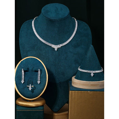 Sparkling Rhinestone 3-Piece Jewelry Set (MAC314)